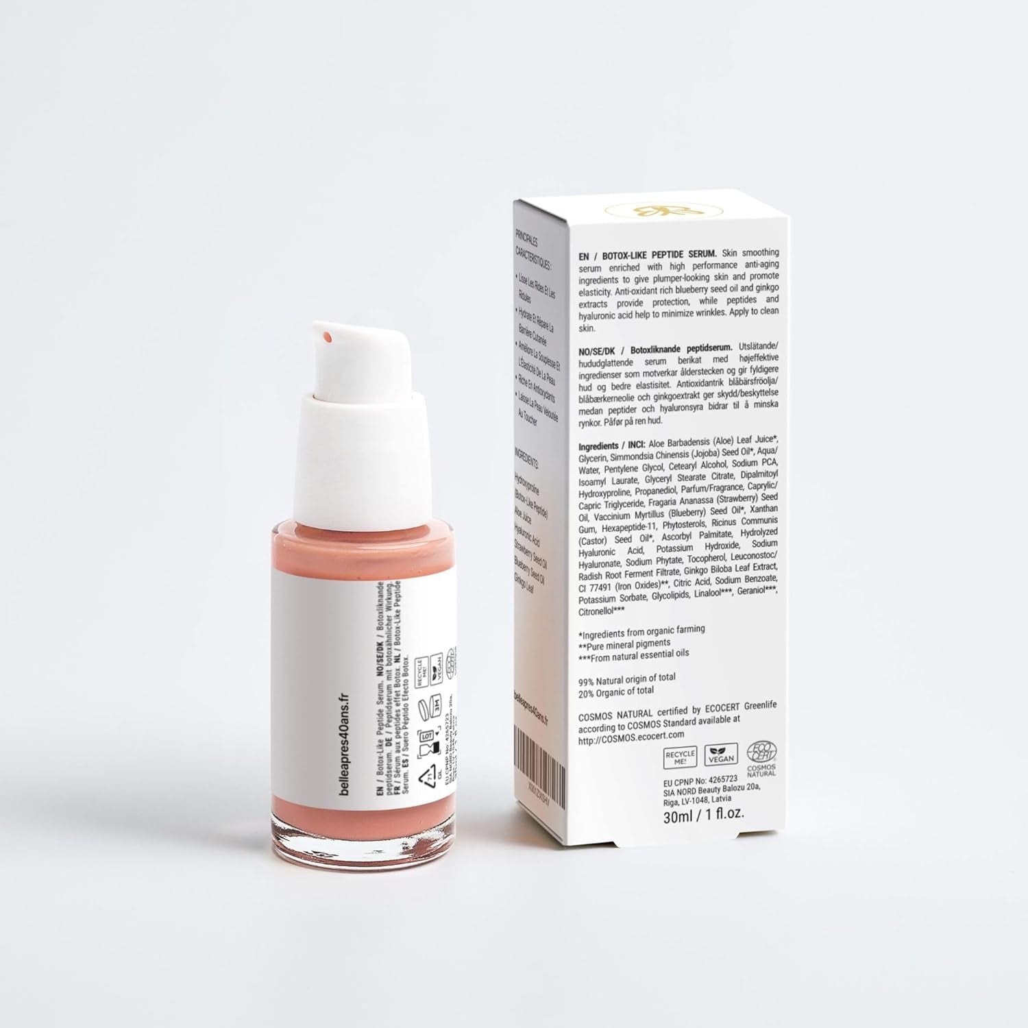 Sérum Botox-Like – Certifié Ecocert – 100% Naturel – Liftant, Lissant & Raffermissant – Anti-Rides Visage, Yeux & Cou – Peau Mature