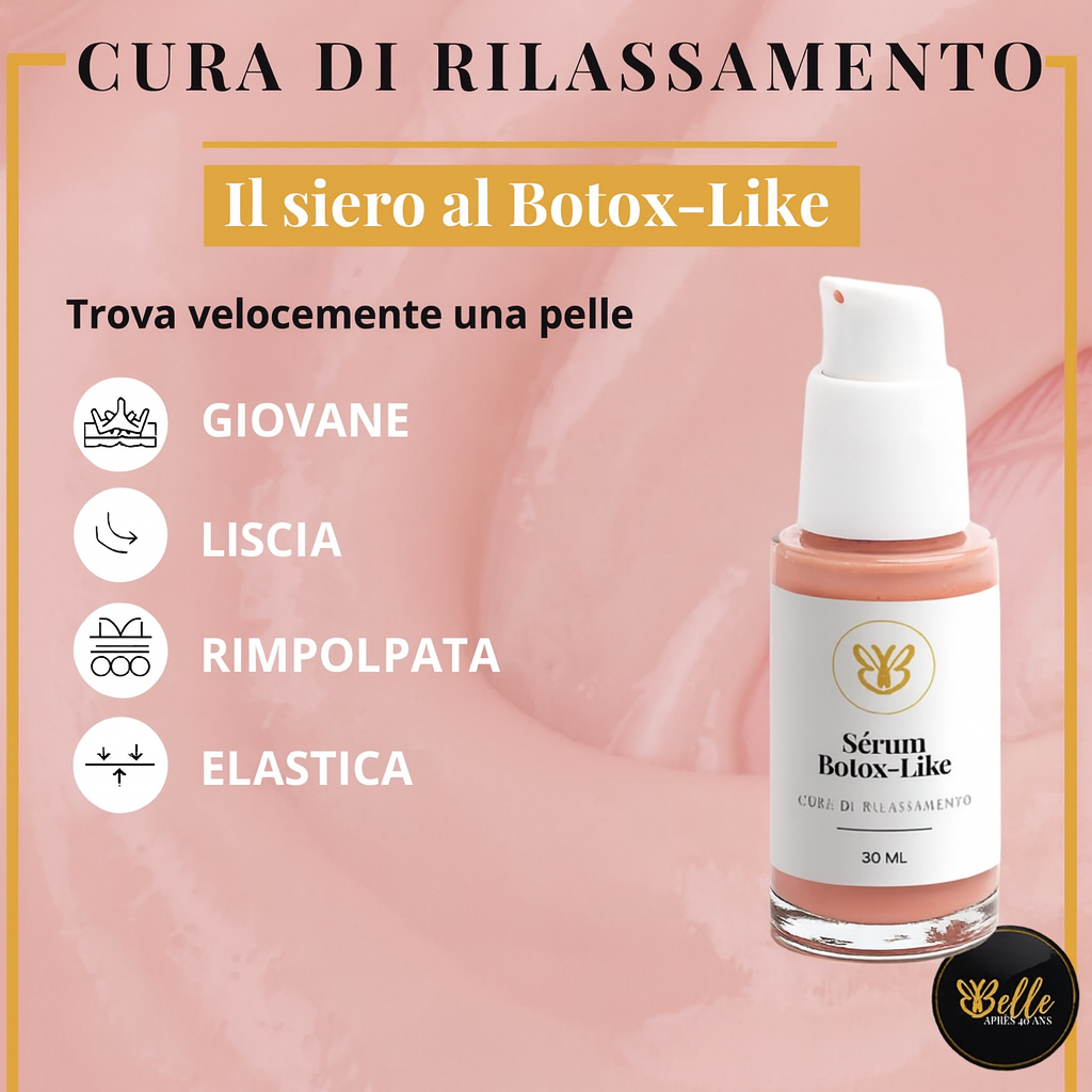 Sérum Botox-Like Ecocert naturel - Effet liftant anti-rides visage et cou